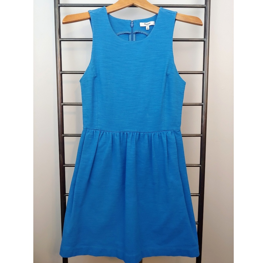 Madewell Abroad Sleeveless Dress Colbalt Blue